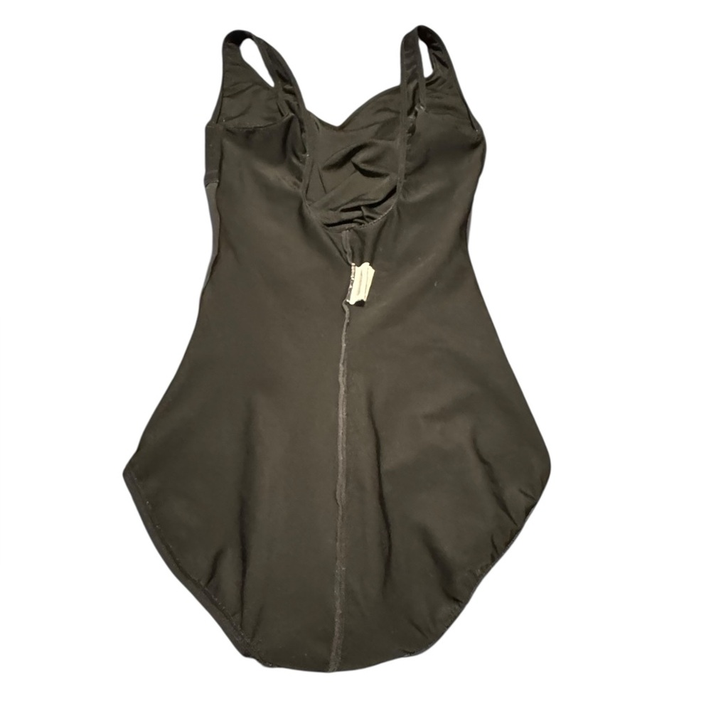 Speedo Endurance Plus Shirred Front One Piece Swimsuit Black Size 8 Power Mesh - Picture 11 of 12